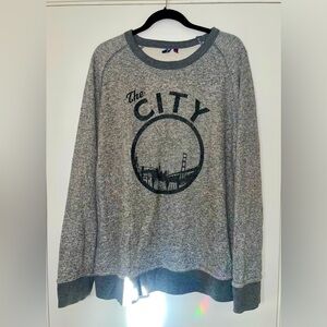 The City unisex oversized 2 tone grey sweatshirt- size XXL
